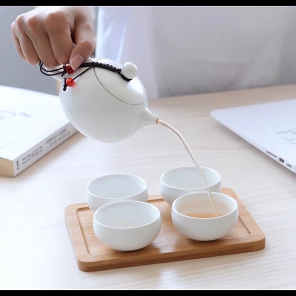 Portable tea set - Matte white - Picture 3 of 3